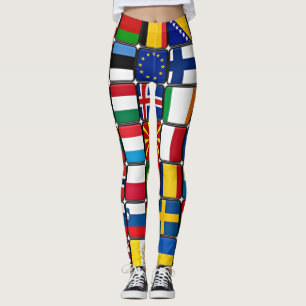 International flag collection, world flags leggings