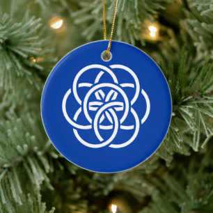 International Flag of Planet Earth Ceramic Tree Decoration