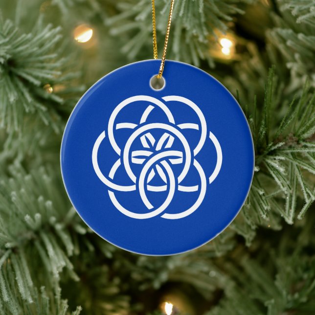 International Flag of Planet Earth Ceramic Tree Decoration (Tree)