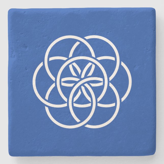 International Flag of Planet Earth Stone Coaster (Front)