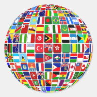 International Flags Globally United Sticker