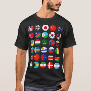 International Flags of the World 30 Countries Circ T-Shirt