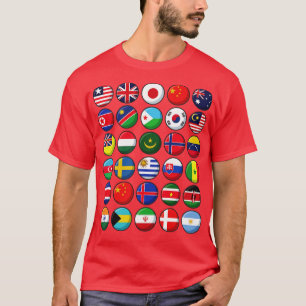 International Flags of the World 30 Countries Circ T-Shirt