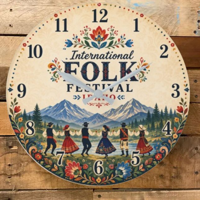 International Folk Festival Idaho  Large Clock (Creator Uploaded)