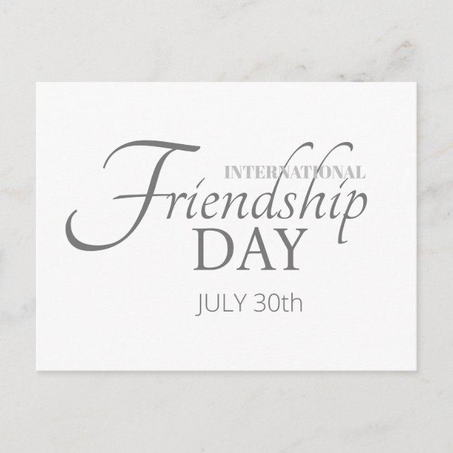 International Friendship Day Postcard (Front)