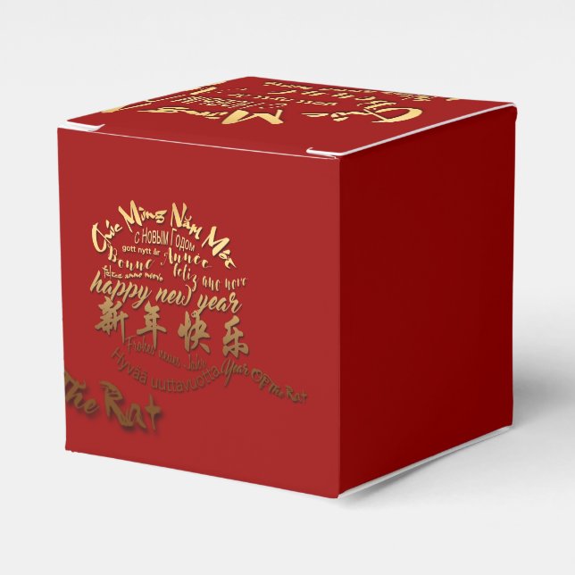 International Gold Wishes Rat New Year 2020 CFB Favour Box (Front Side)