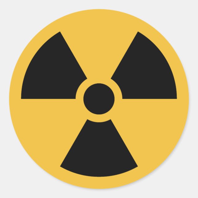 International ionising radiation symbol stickers (Front)