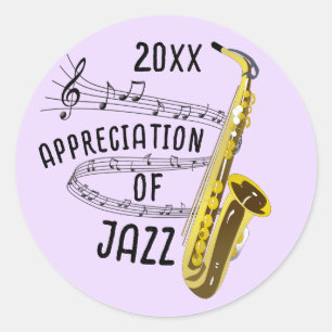 International Jazz Appreciation Classic Round Sticker