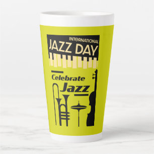 International jazz day April 30  Latte Mug