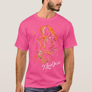 International Jazz Day I Love Jazz Saxophone Playe T-Shirt