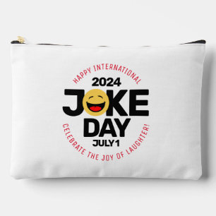 International Joke Day Laughing Face Accessory Pouch