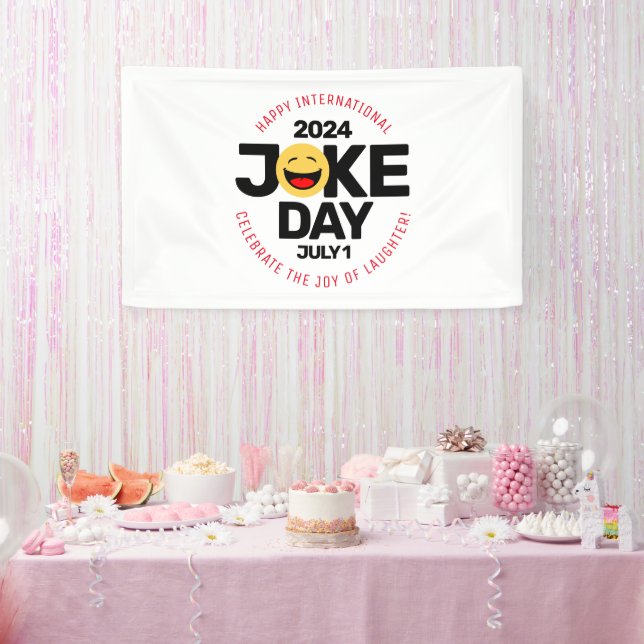 International Joke Day Laughing Face Banner (Party)