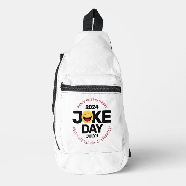 International Joke Day Laughing Face Sling Bag (Front)