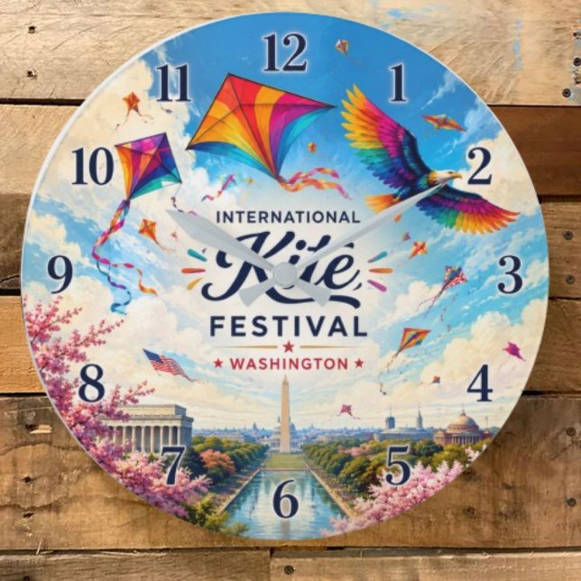 International Kite Festival Washington  Large Clock (Creator Uploaded)