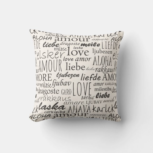 International Love Script Pillow (Front)