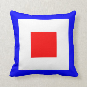 International maritime signal flag letter nautical cushion