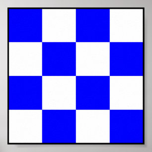 International maritime signal flag letter nautical poster