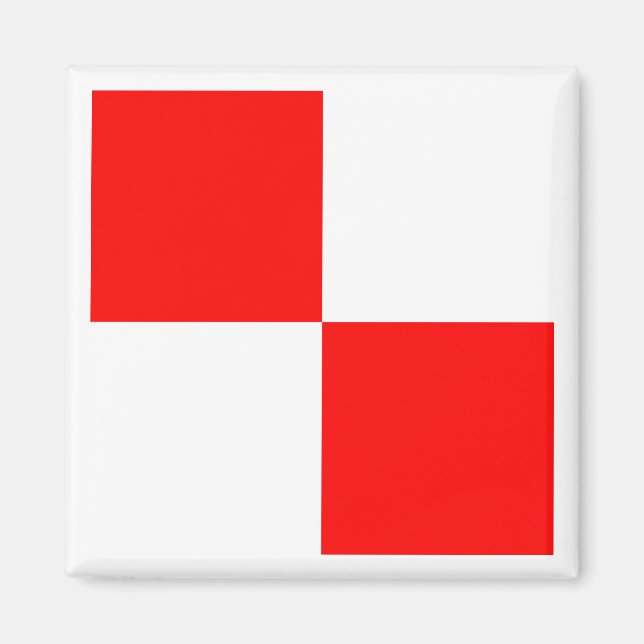 International Maritime Signal Flag UNIFORM Magnet (Front)