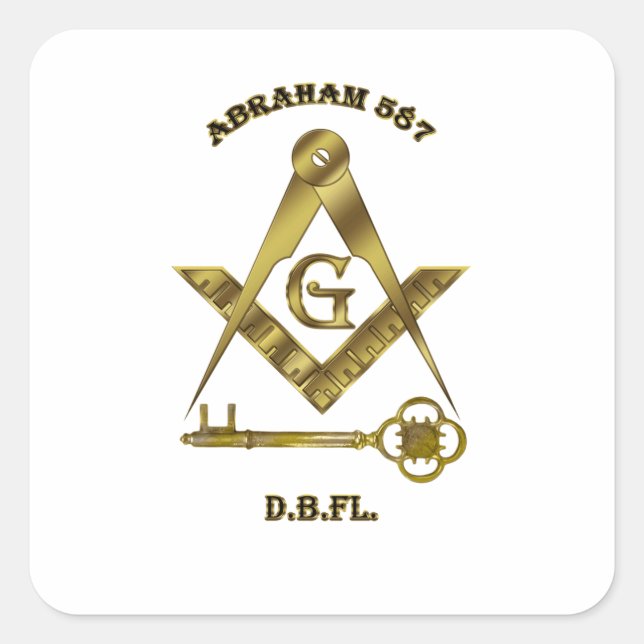 International Masons Abraham 587  Square Sticker (Front)