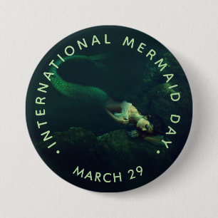 International Mermaid Day 7.5 Cm Round Badge