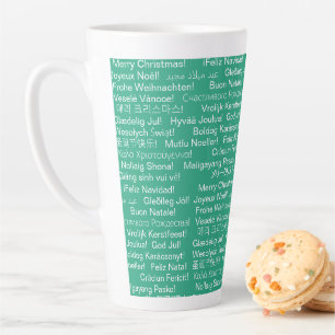International Merry Christmas Holiday Wish Latte Mug