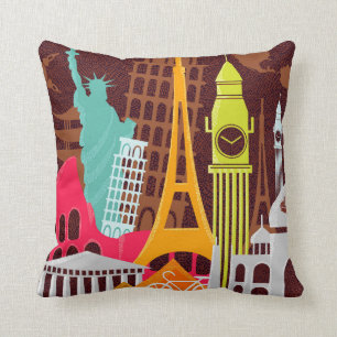 International Monuments Cushion