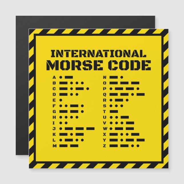 International Morse Code – Bold Industrial  (Front/Back)