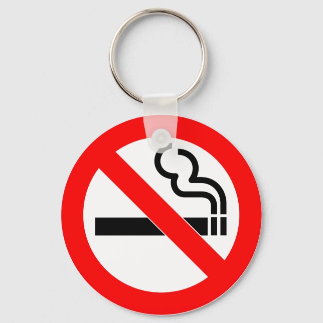 International official symbol no smoking sign key ring (Front)