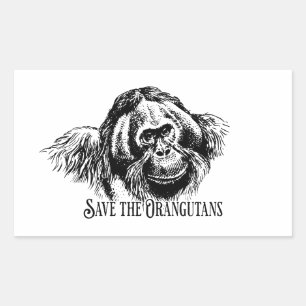 International Orangutan Day Rectangular Sticker