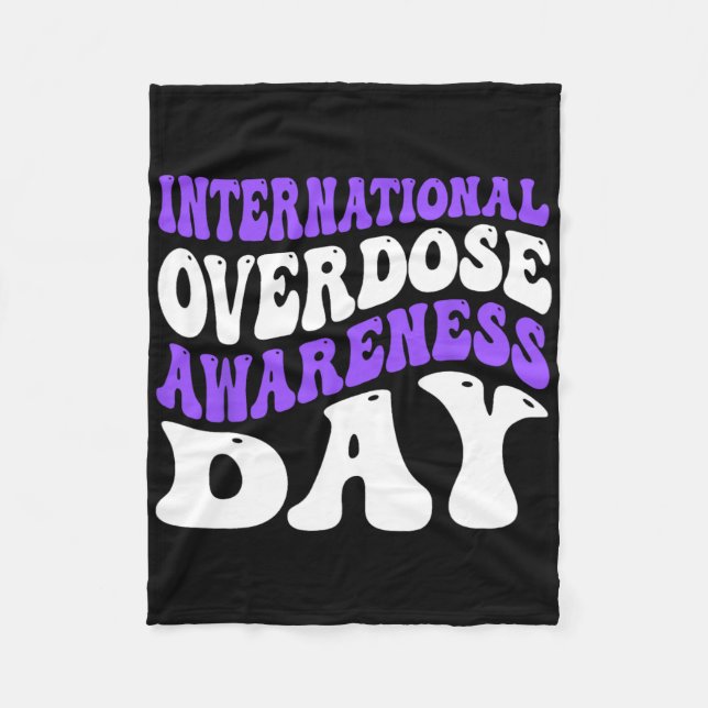 International Overdose Awareness Day 2  Fleece Blanket (Front)