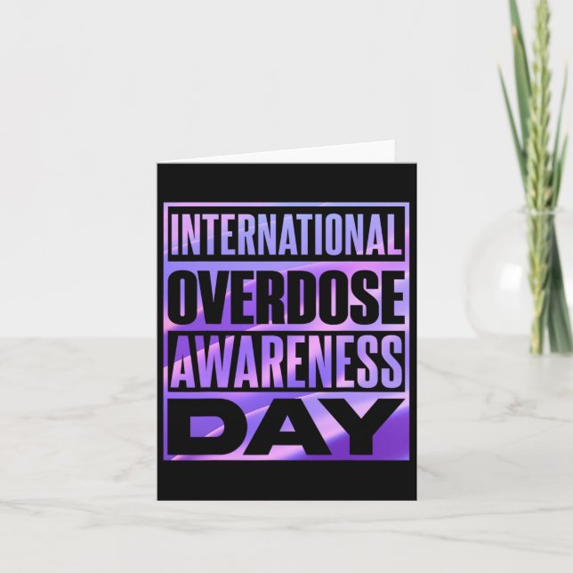International Overdose Awareness Day 3  Card (Front)