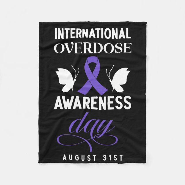 International Overdose Awareness Day 4  Fleece Blanket (Front)