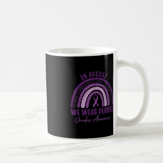 International Overdose Awareness Day Purple Boho R Coffee Mug (Right)