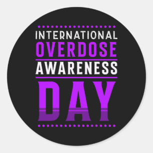 International Overdose Awareness Day - Purple  Classic Round Sticker