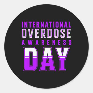 International Overdose Awareness Day - Purple  Classic Round Sticker