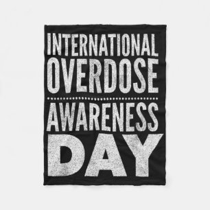 International Overdose Awareness Day Purple Fleece Blanket