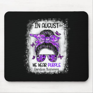 International Overdose Awareness Day Purple Messy Mouse Pad