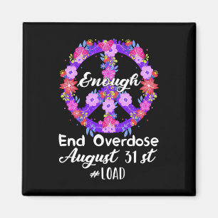 International Overdose Awareness Day Purple Peace Magnet