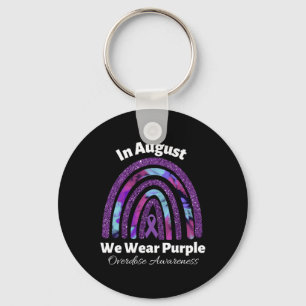 International Overdose Awareness Day Purple Rainbo Key Ring