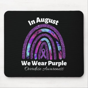 International Overdose Awareness Day Purple Rainbo Mouse Pad