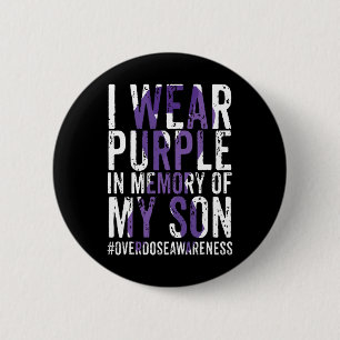 International Overdose Awareness Wear Purple Ribbo 6 Cm Round Badge