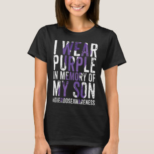 International Overdose Awareness Wear Purple Ribbo T-Shirt