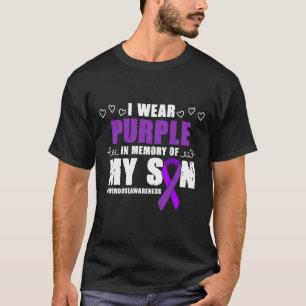 International Overdose Awareness Wear Purple Ribbo T-Shirt