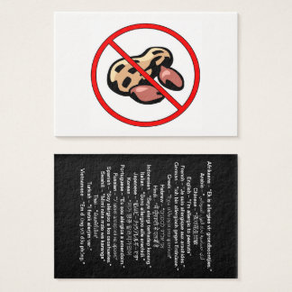 International Peanut Allergy Card