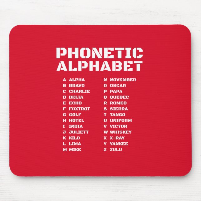 International Phonetic Alphabet Canada  Mouse Pad (Front)