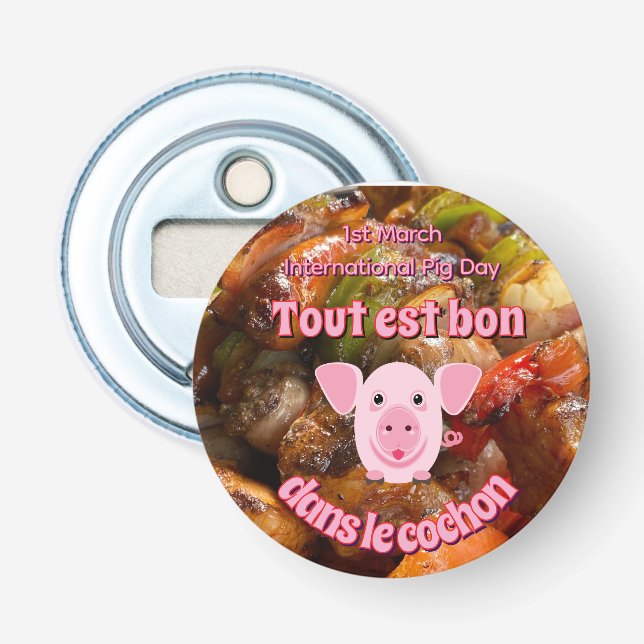 International Pig Day Bottle Opener (Front)