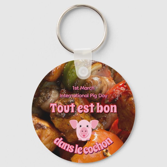International Pig Day Key Ring (Front)