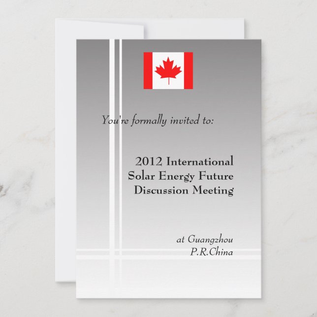 International, professional business meeting invitation (Front)