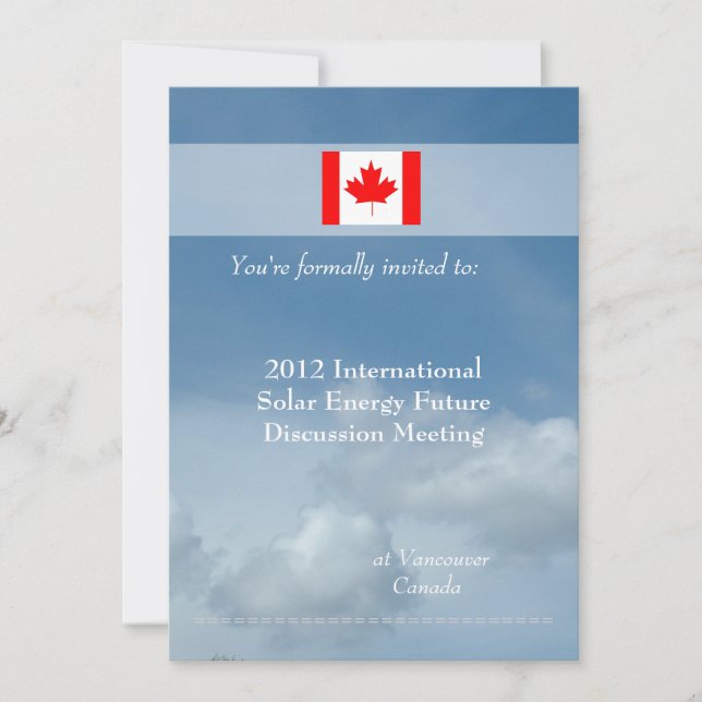 International, professional meeting invitations (Front)