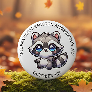 International Racoon Appreciation Day 6 Cm Round Badge